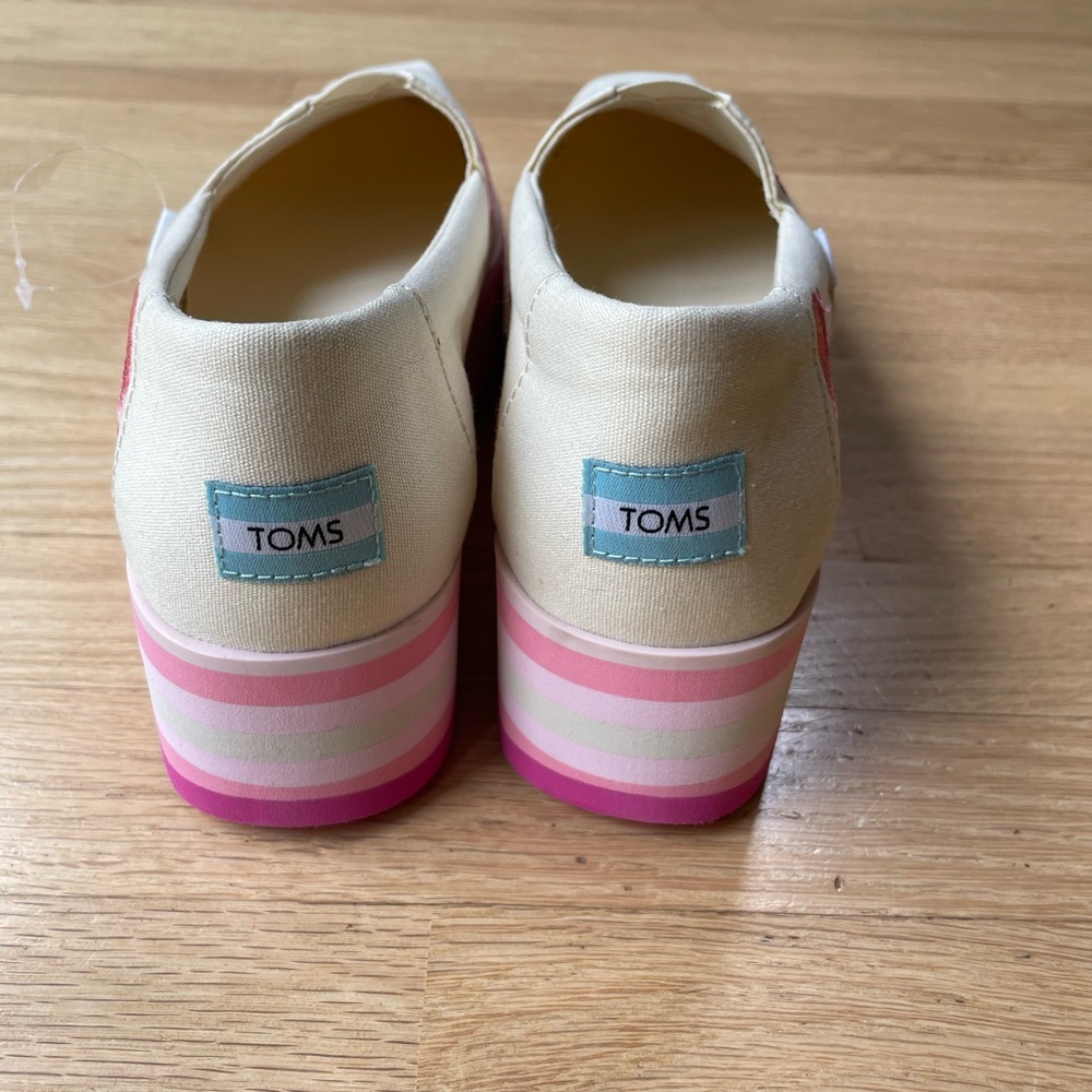 TOM’S Alpargata Platform Slip On Shoes Size 11 in Excellent Condition - Picture 8 of 15
